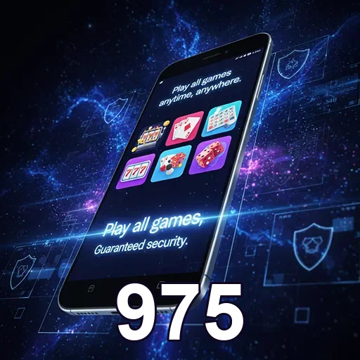 Mobile player enjoying casino games on the 975 app